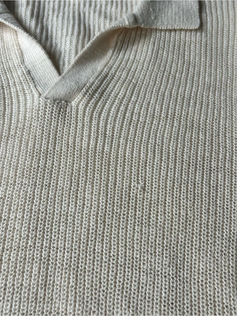 J. Crew Cream Knit Polo Shirt